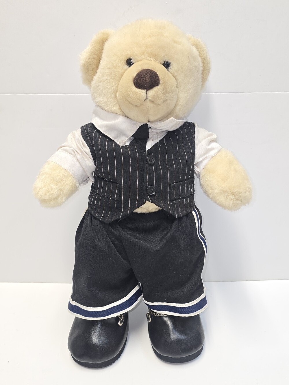 2001 Build-A-Bear Workshop Teddy Bear Plush 18" Vest Tie Shorts Shoes Vintage